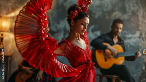 Woman flamenco dancer. 