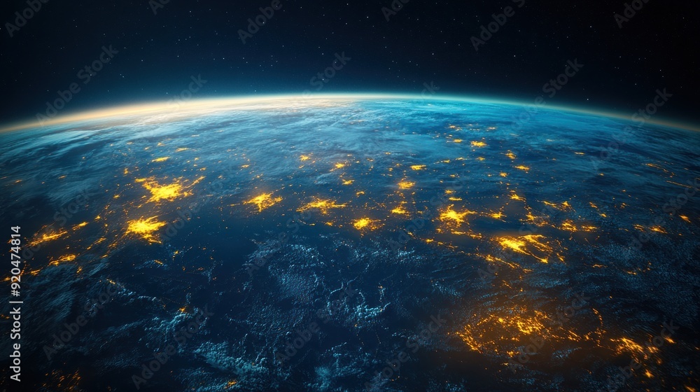 Fototapeta premium Earth at Night from Space
