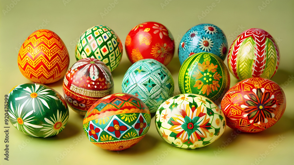 create an image of eggs each uniquely colored and patterned create an image of eggs each uniquely colored and patterned