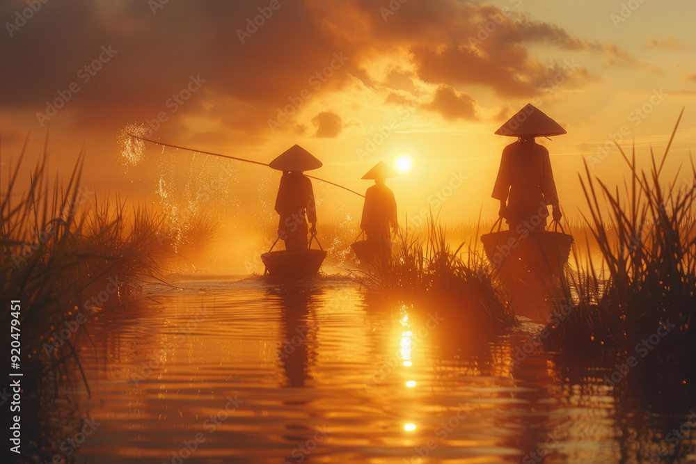 Workers clear rice fields after harvest, preparing the land for the next planting season, focusing on sustainability and cyclical rice production. Workers clear rice fields after harvest, preparing the land for the next planting season, focusing on sustainability and cyclical rice production.