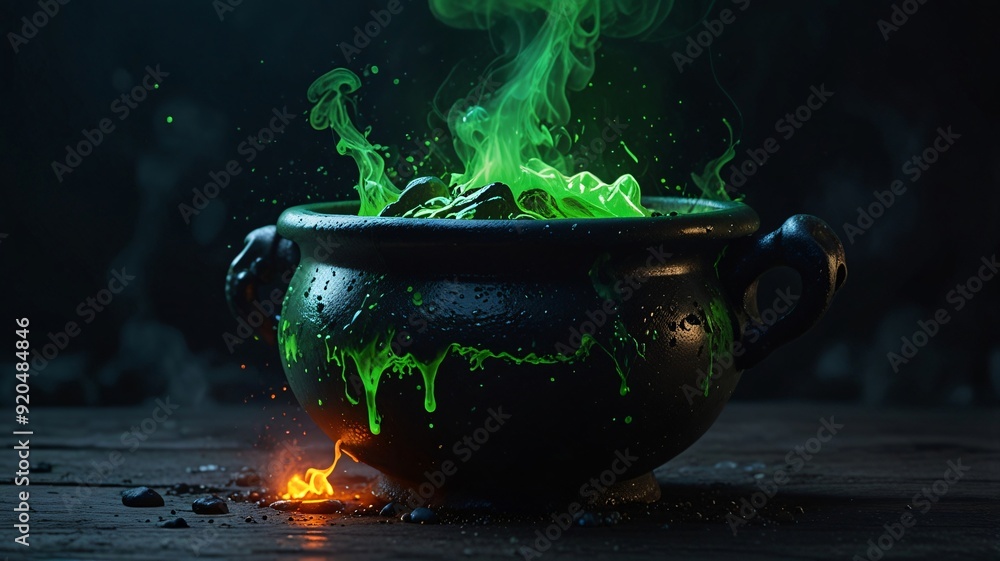 cauldron on fire , AI Generated. cauldron on fire , AI Generated.