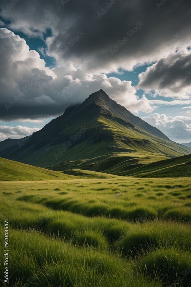 Fototapeta premium a mountain with a