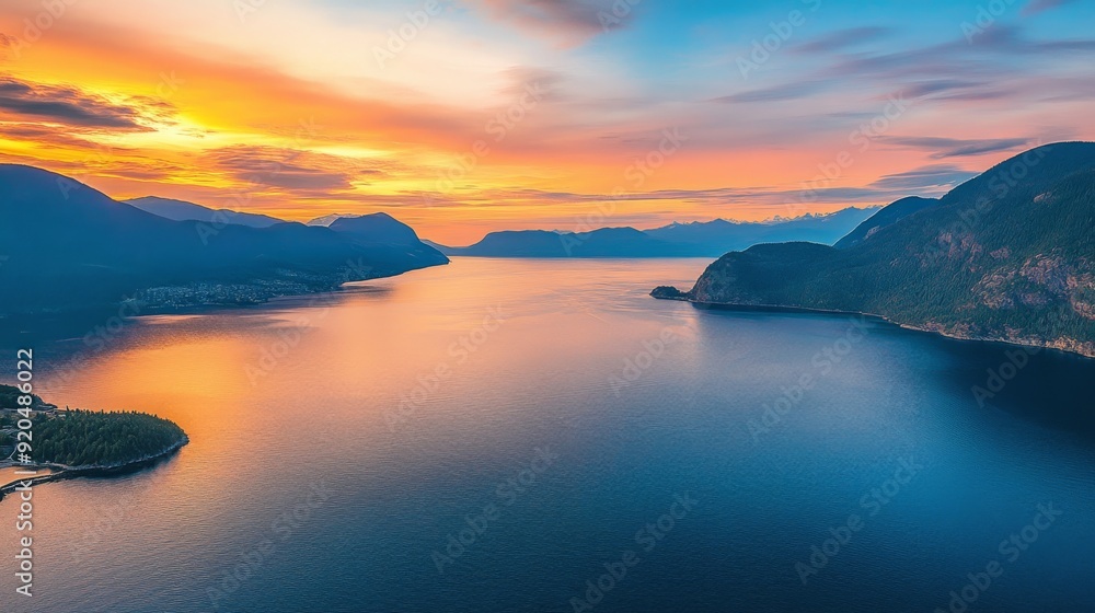 Fototapeta premium sunset over the sea