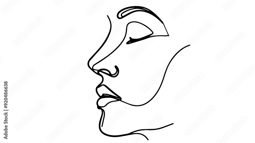 side profile of a human face side profile of a human face