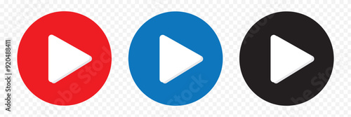 Free Download Play icon set. Play button icon. - GFXLoad