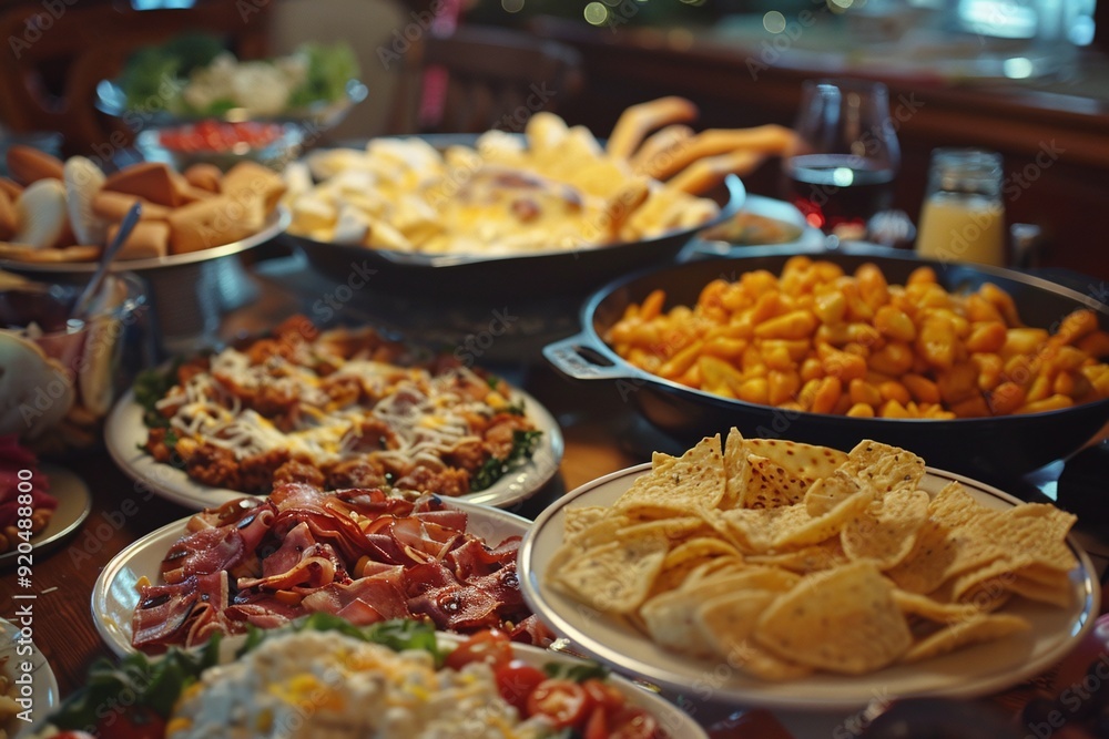 Fototapeta premium ai generative unhealthy food dishes