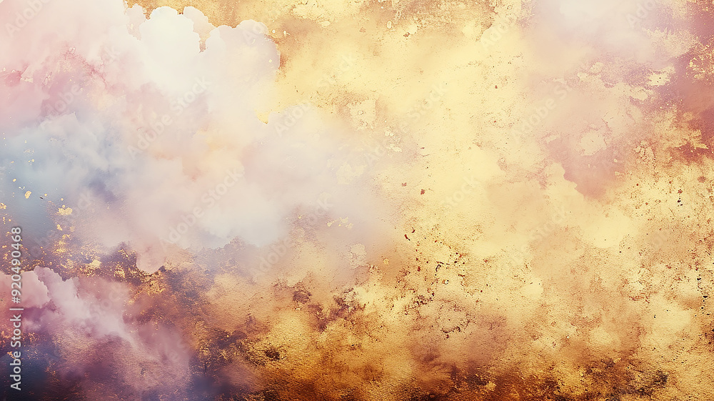 Abstract golden cloudy watercolor background in grunge style Abstract golden cloudy watercolor background in grunge style