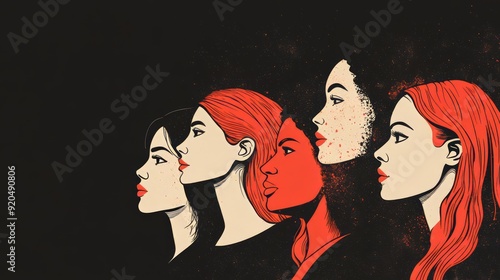 Women's Rights, Elimination of Violence Against Women, Feminism. Confident Woman, Happy Women's Day, Fight for Your Rights, Girl Power and Strength.