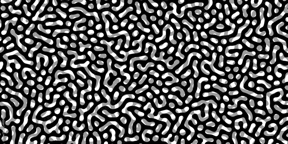 Abstract Turing organic wallpaper with background. Turing reaction diffusion monochrome seamless pattern with chaotic motion. Natural seamless line pattern. Linear design with biological shapes. Abstract Turing organic wallpaper with background. Turing reaction diffusion monochrome seamless pattern with chaotic motion. Natural seamless line pattern. Linear design with biological shapes.