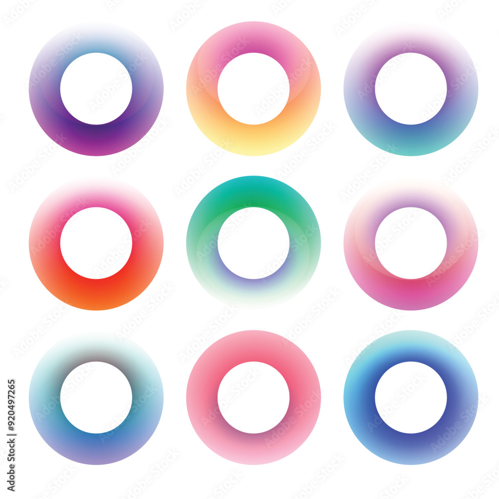 collection of various ring gradations collection of various ring gradations