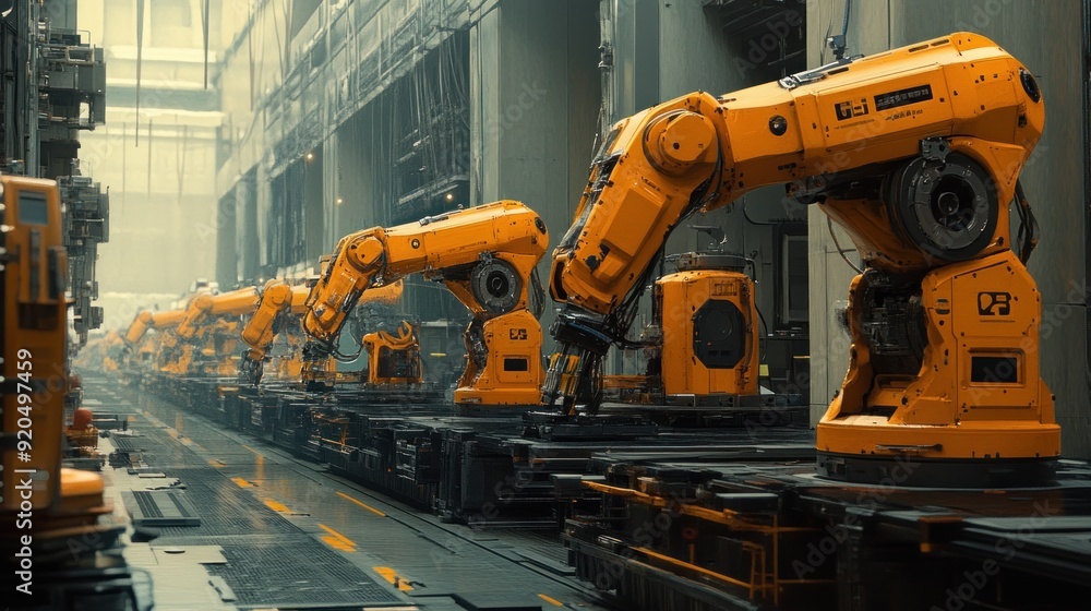 Futuristic Factory Robots Futuristic Factory Robots