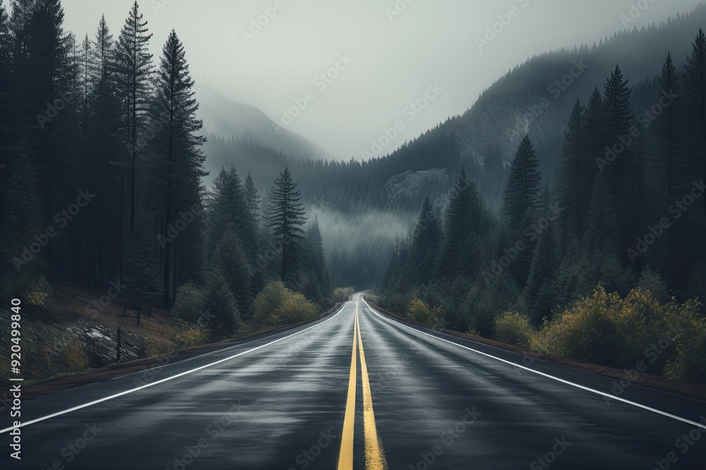 Highway road going into the distance. Highway road going into the distance.