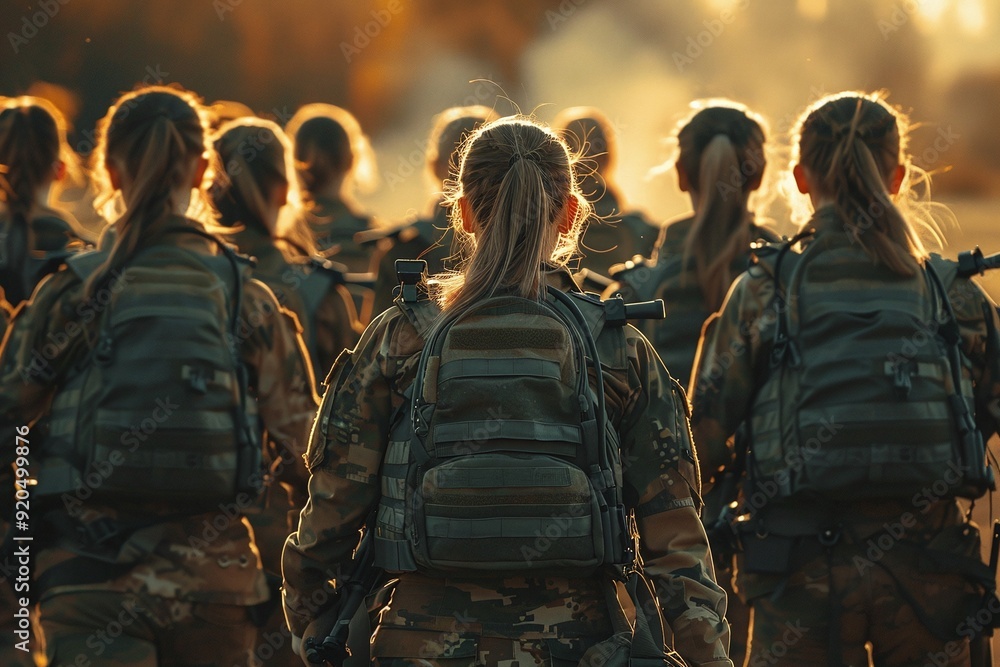 ai generative female military soldier ai generative female military soldier