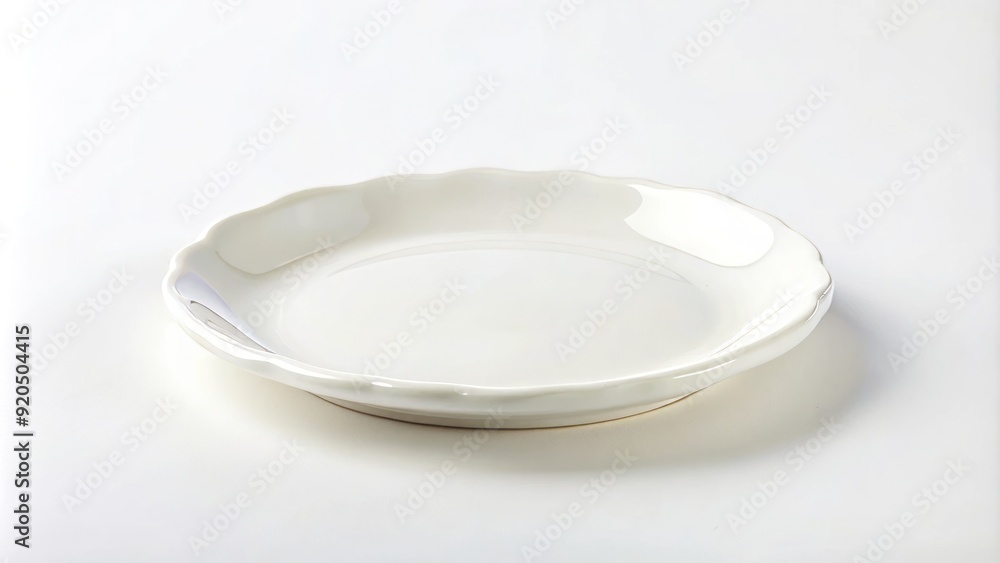 Simple white ceramic small plate with a delicate rim and a subtle curve, perfect for serving appetizers, desserts, or snacks at a casual gathering. Simple white ceramic small plate with a delicate rim and a subtle curve, perfect for serving appetizers, desserts, or snacks at a casual gathering.