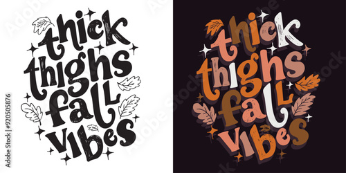 Autumn fall vibes lettering. Cute trendy  hand drawn doodle lettering quote. Lettering for t-shirt design, mug print, bag print, clothes fashion. 100% hand drawn vector image.