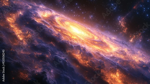 Cosmic Galaxy in Vivid Hues