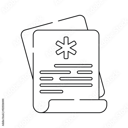 Travel insurance document icon, ensure safety, unexpected events