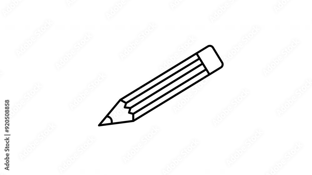 Animated pencil line icon on transparent background, school and education animation, 4k video motion graphic with alpha channel, use for web design, mobile apps, ui design Animated pencil line icon on transparent background, school and education animation, 4k video motion graphic with alpha channel, use for web design, mobile apps, ui design