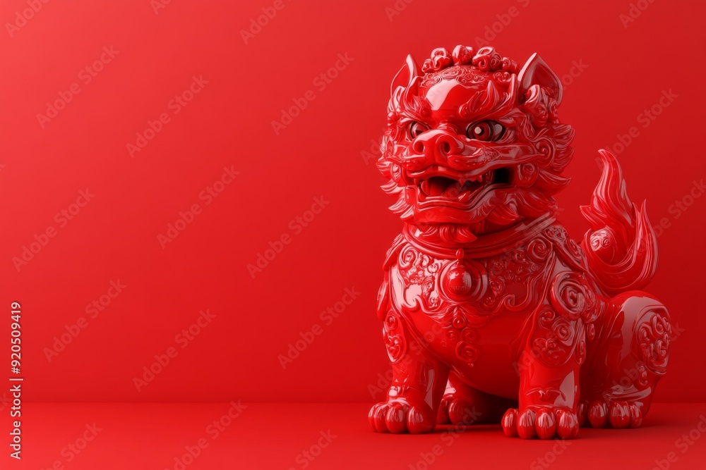 Chinese Zodiac Lively 3D Red Art Background for the Year of the Dog, Reflecting Loyalty and Warmth in a Festive Atmosphere. Chinese Zodiac Lively 3D Red Art Background for the Year of the Dog, Reflecting Loyalty and Warmth in a Festive Atmosphere.