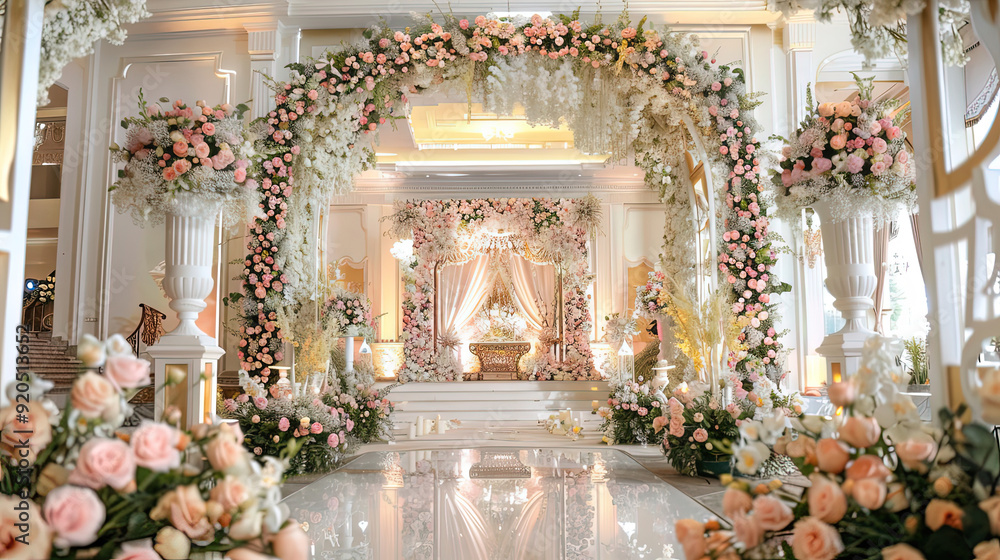 decore wedding with pastel flower decore wedding with pastel flower