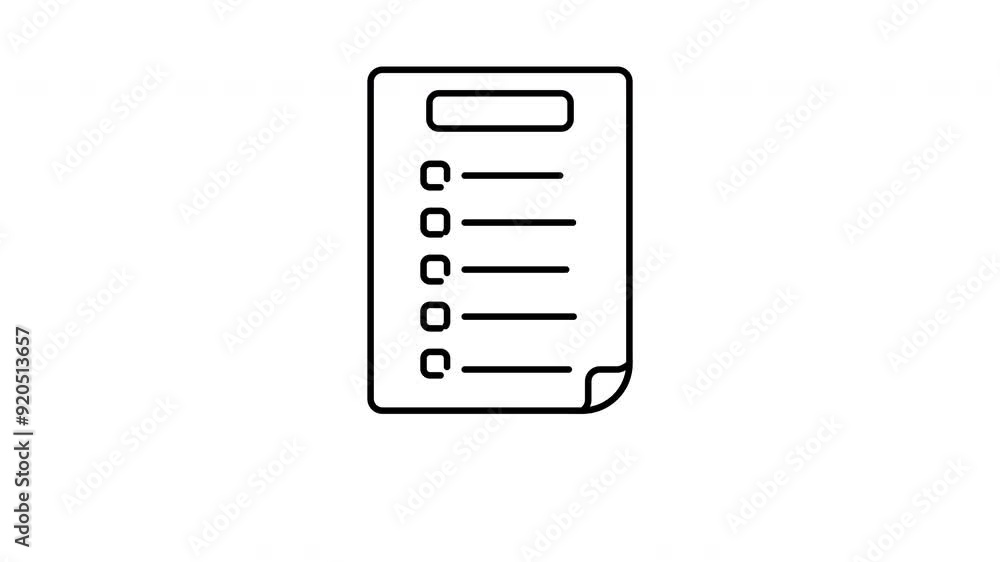 Animated exam paper line icon on transparent background, school and education animation, 4k video motion graphic with alpha channel, use for web design, mobile apps, ui design Animated exam paper line icon on transparent background, school and education animation, 4k video motion graphic with alpha channel, use for web design, mobile apps, ui design