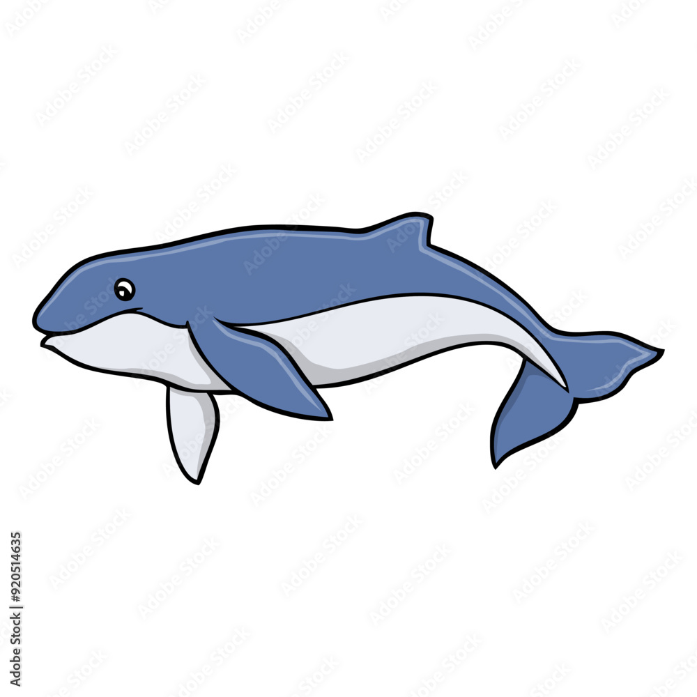 Fototapeta premium whale cartoon vector illustration