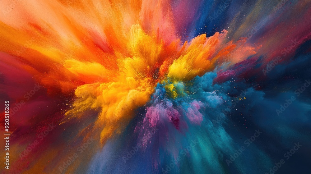 A colorful explosion of hues in an abstract design, with vibrant colors radiating outward from the center, creating a striking visual. A colorful explosion of hues in an abstract design, with vibrant colors radiating outward from the center, creating a striking visual.