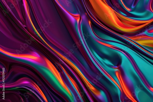 Abstract multi-colored liquid background. Beautiful simple AI generated image