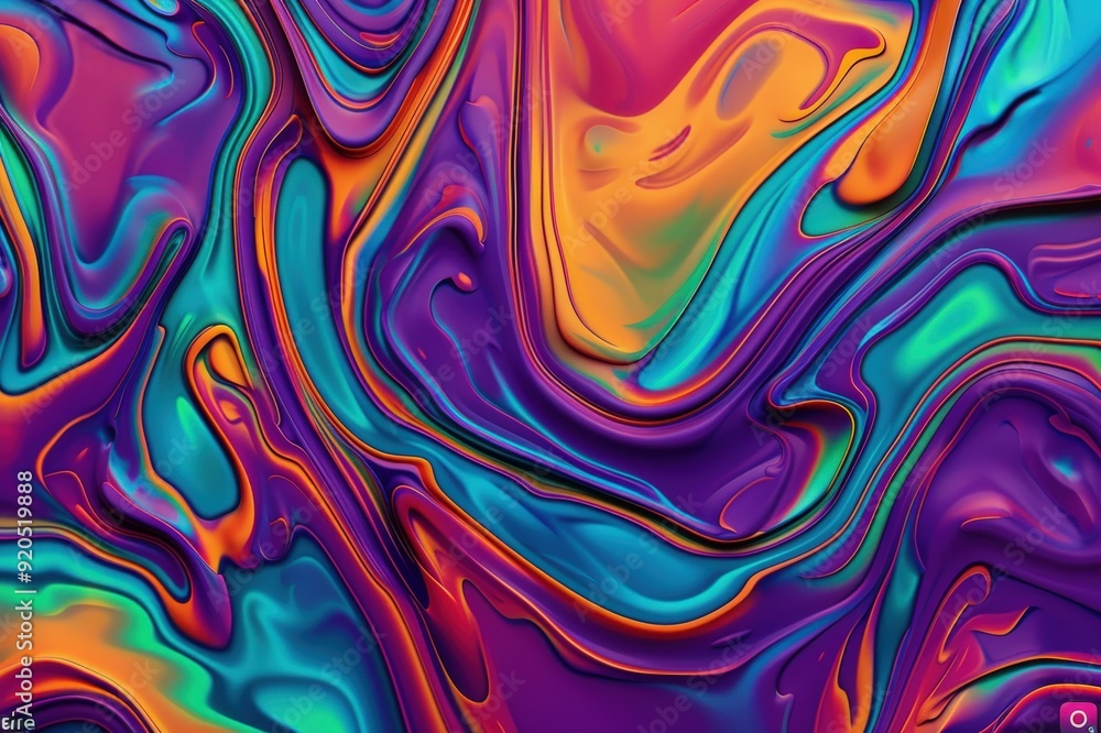 Fototapeta premium An abstract background with fluid marble-like patterns in contrasting tones.. Beautiful simple AI generated image