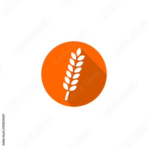 Wheat simple icon isolated on transparent background