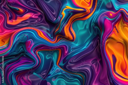 Abstract marbling oil acrylic paint background illustration art wallpaper - purple blue color with liquid fluid . Beautiful simple AI generated image