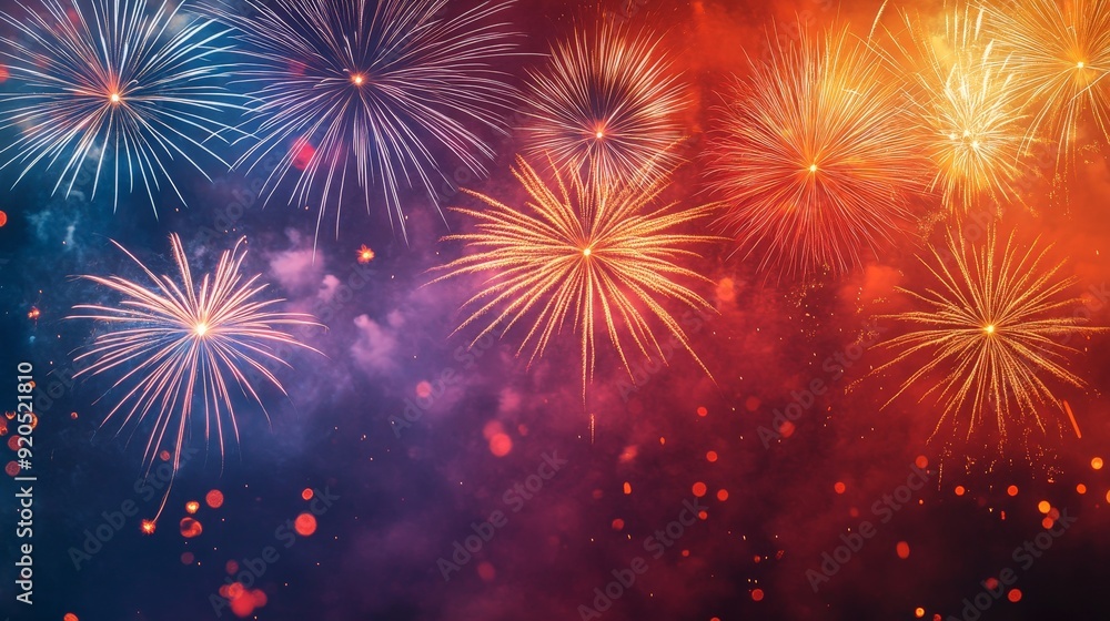 Naklejka premium Celebrate the spirit of National Independence Day, where fireworks, parades, and patriotic displays honor the nation's history.