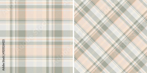 Seamless fabric plaid of background texture textile with a tartan vector check pattern. Set in vintage colors. Creative gift wrapping ideas for special occasions.