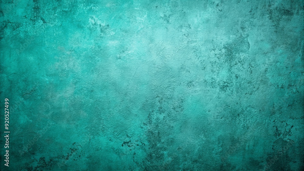 Obraz premium Vintage abstract concrete background in teal gradient with rough texture, ideal for web design banners , vintage, abstract
