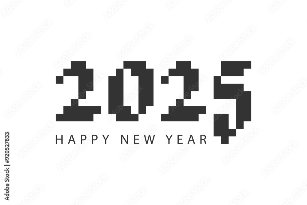 Happy New Year 2025 typography template calendar cover. Vector design for poster, banner, greeting card and invitation. Happy New Year 2025 typography template calendar cover. Vector design for poster, banner, greeting card and invitation.
