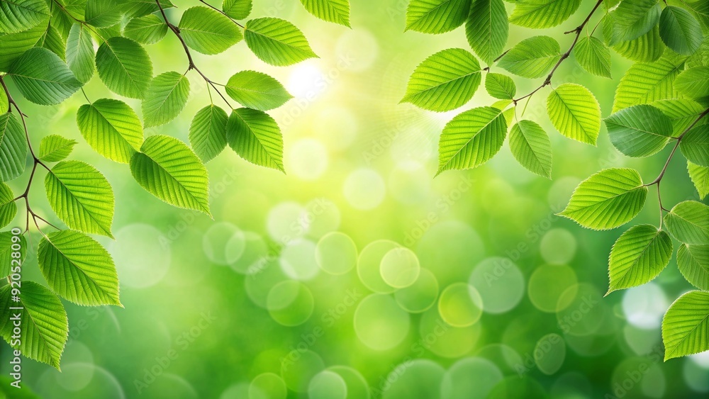 Abstract blurry green bokeh leaves on a spring background, nature, light, eco, blue foliage, cool summer, texture, bio Abstract blurry green bokeh leaves on a spring background, nature, light, eco, blue foliage, cool summer, texture, bio