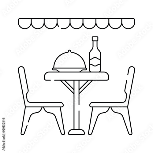 Well designed dining table icon, food and restaurant vector design