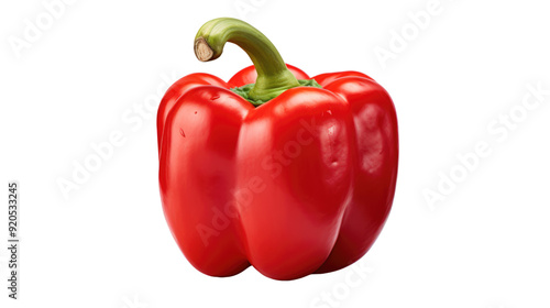 Red Bell Pepper Isolated On PNG Transparent And White Background