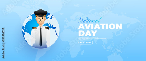 National aviation day banner design