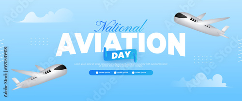National aviation day banner design