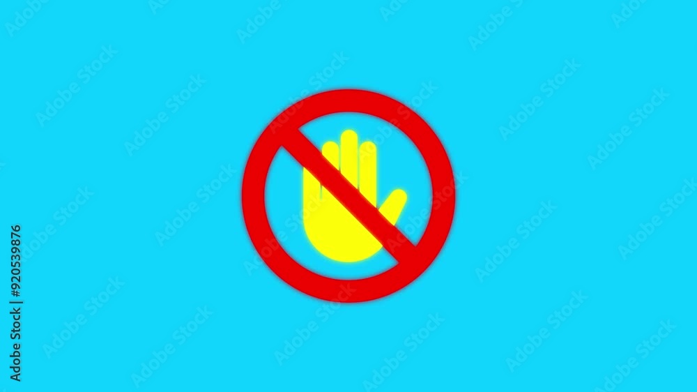 Glowing line No handshake icon isolated on black background. No handshake for virus prevention concept Glowing line No handshake icon isolated on black background. No handshake for virus prevention concept