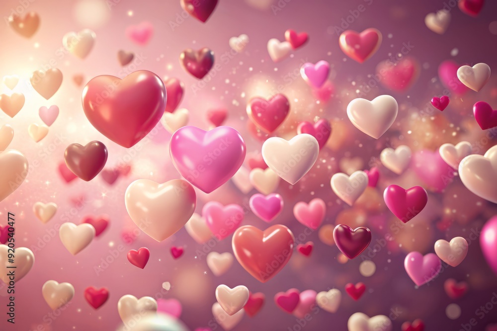 Whimsical 4K animation of flying hearts in various sizes and colors against a soft pink background, evoking feelings of love, warmth, and gentle romance. Whimsical 4K animation of flying hearts in various sizes and colors against a soft pink background, evoking feelings of love, warmth, and gentle romance.