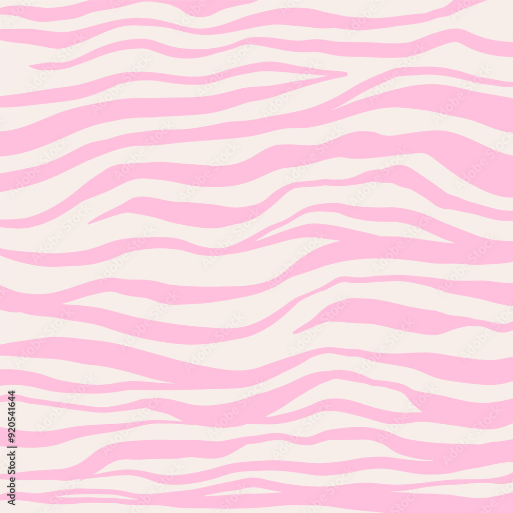Groovy zebra pattern. Abstract zebra stripes background in groovy flat style. Animal skin tiger stripes collage background in pink and white colors. Hand drawn Groovy zebra pattern. Abstract zebra stripes background in groovy flat style. Animal skin tiger stripes collage background in pink and white colors. Hand drawn