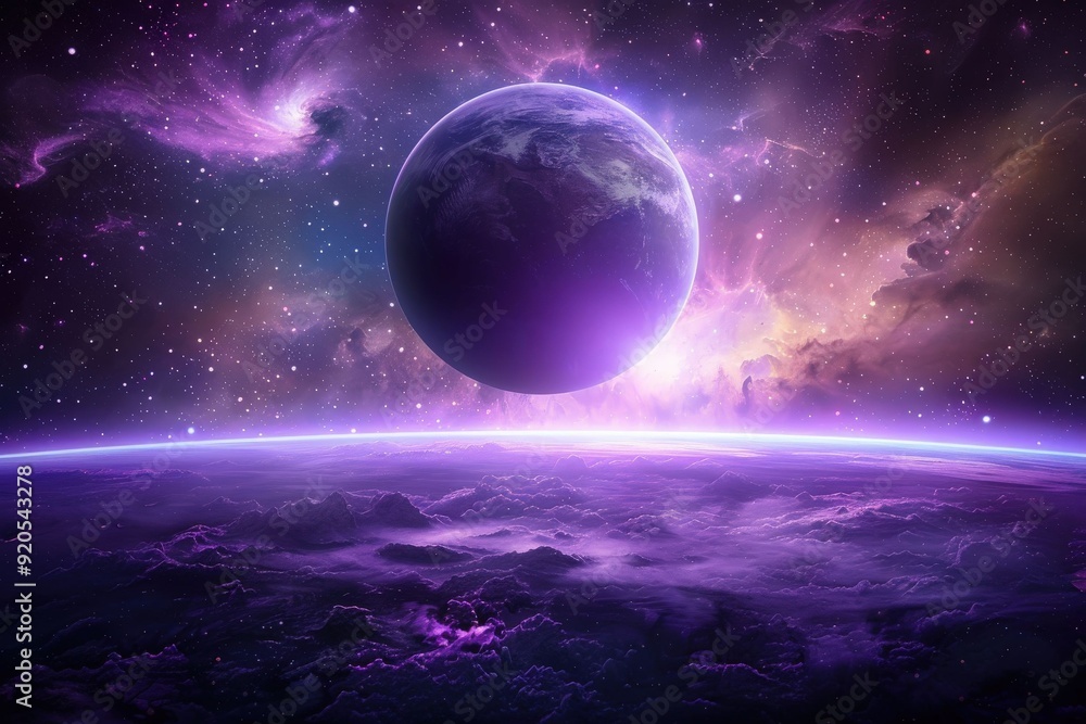 Obraz premium High-Quality Planet Or Space Background and 8k Wallpaper. Beautiful simple AI generated image in 4K, unique.