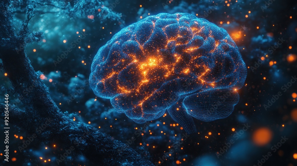 Glowing Brain in a Forest Glowing Brain in a Forest