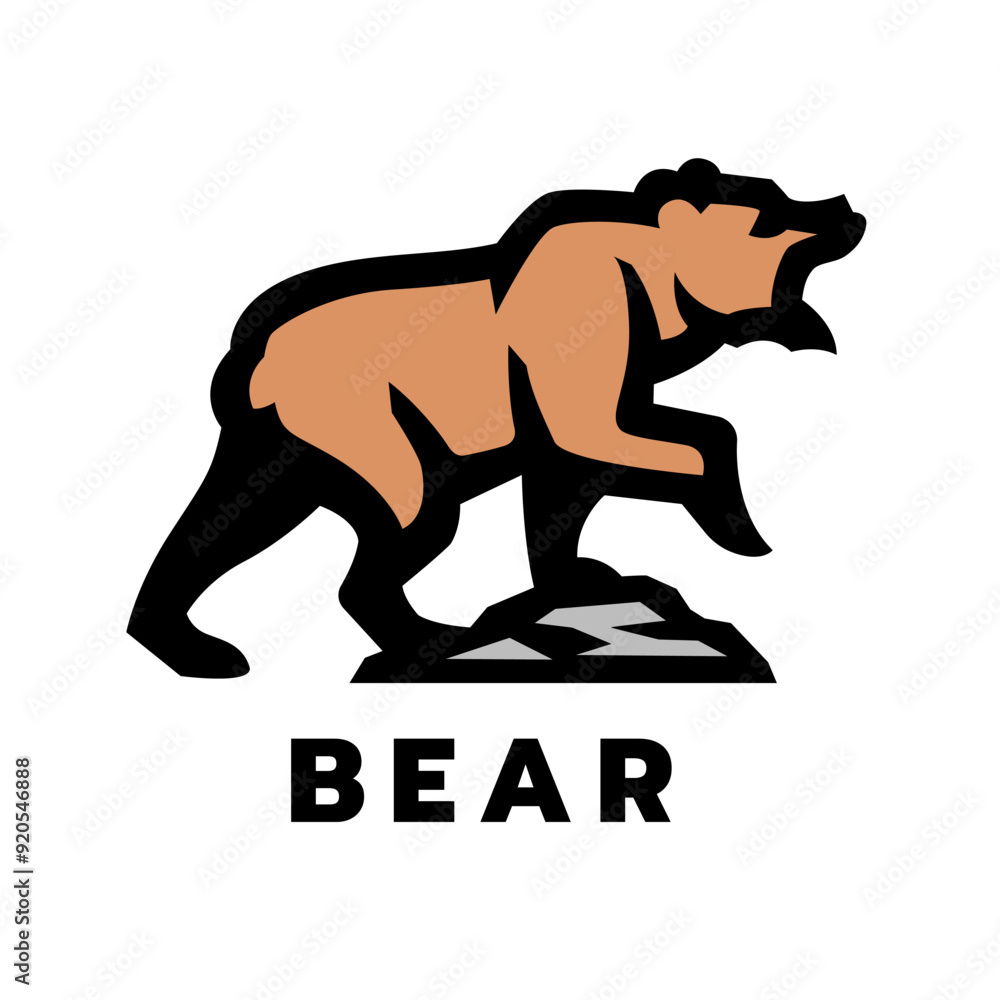 Bear logo, symbol.