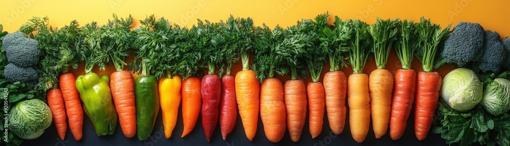 Vitamin A, carrots and eye benefits, flat design illustration Vitamin A, carrots and eye benefits, flat design illustration