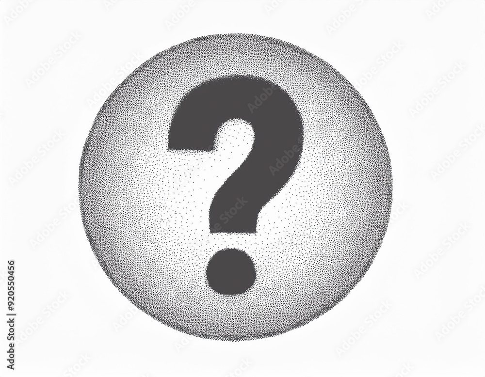 Question Mark Illustration in Minimalist Style Question Mark Illustration in Minimalist Style