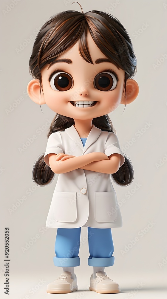 Adorable 3D character holding a tooth model, emphasizing the theme of dental health and care. This charming design showcases a friendly dentist promoting oral hygiene, making it a perfect addition for Adorable 3D character holding a tooth model, emphasizing the theme of dental health and care. This charming design showcases a friendly dentist promoting oral hygiene, making it a perfect addition for