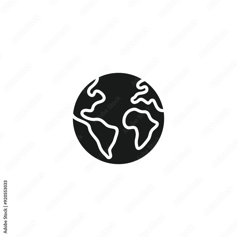 Globe world icon symbol vector illustration Globe world icon symbol vector illustration